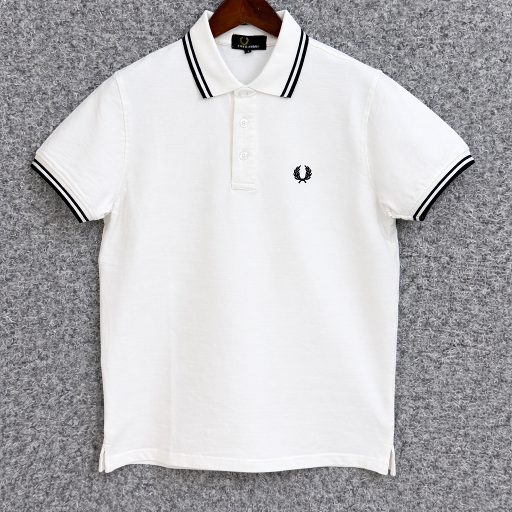 Premium Ultra Heavyweight Luxury Finish Polo Tshirt FPPL White (New)