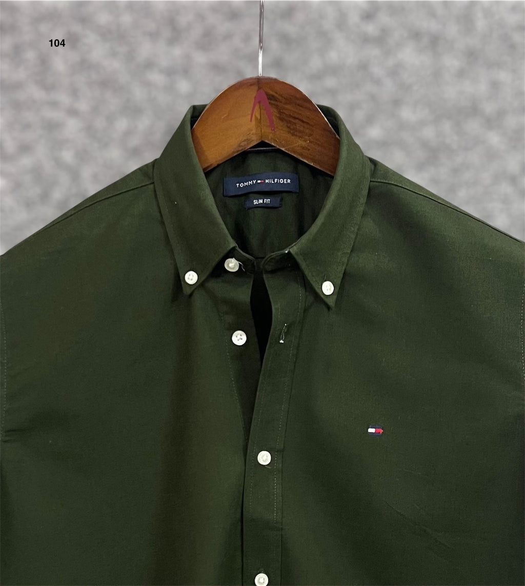 TMS Signature Solid Cotton Shirt 104