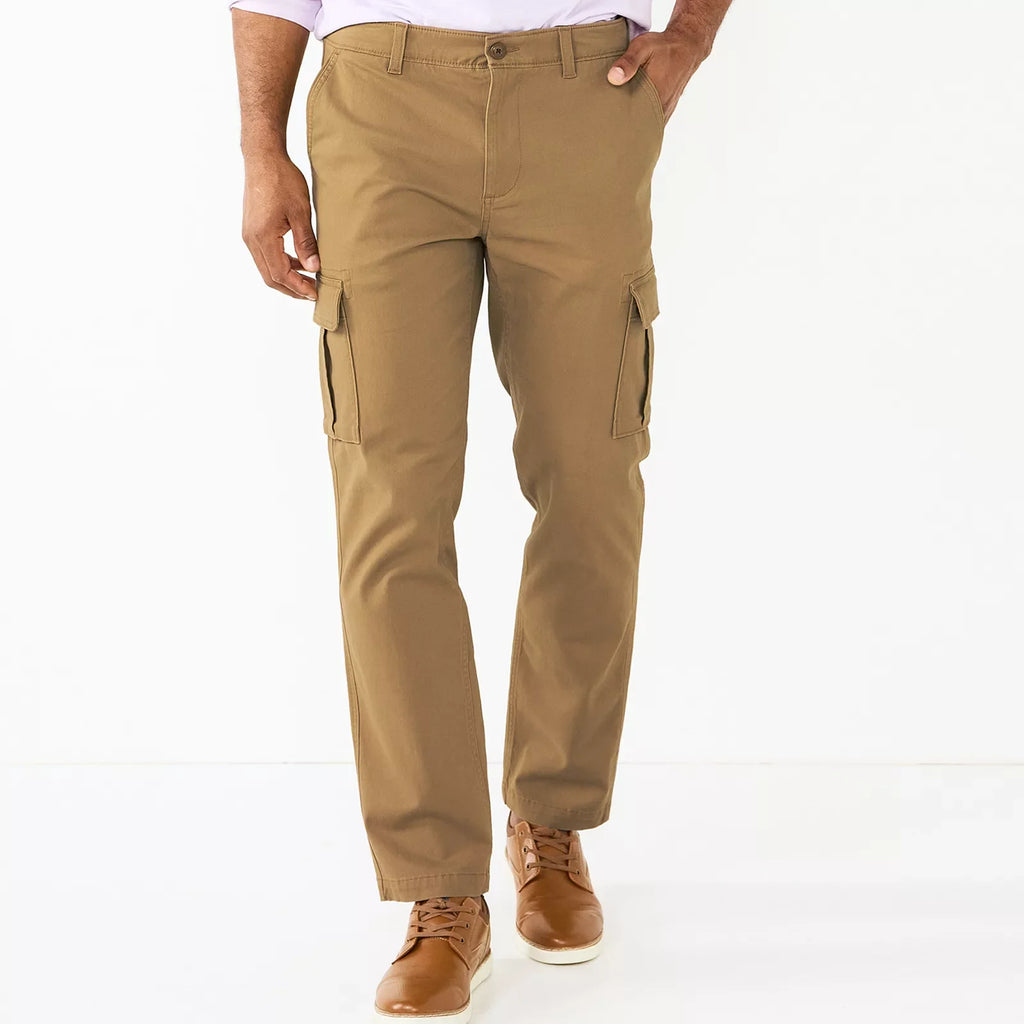 Men’s Flexwear Straight Fit Cargo Pants – kahki brown | Shirtology Bangladesh