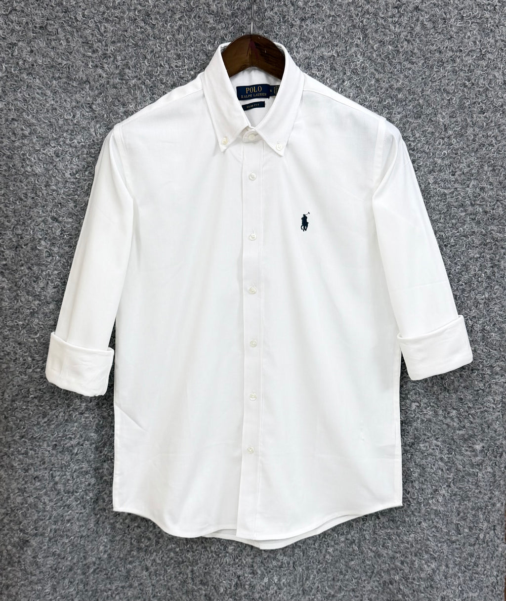 Premium Solid Logo Oxford Cotton Shirt RLS 212