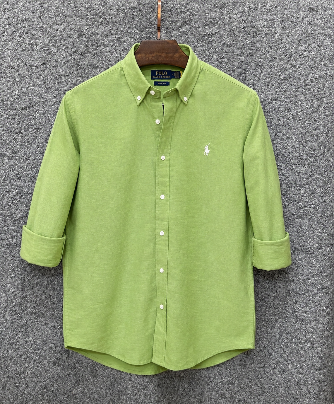 Luxury Linen Blend Solid Shirt with Cane Collar RLS 323
