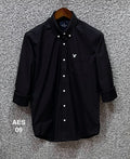 Premium Solid Oxford Cotton Shirt Black | Solid Shirt | Shirtology Bangladesh