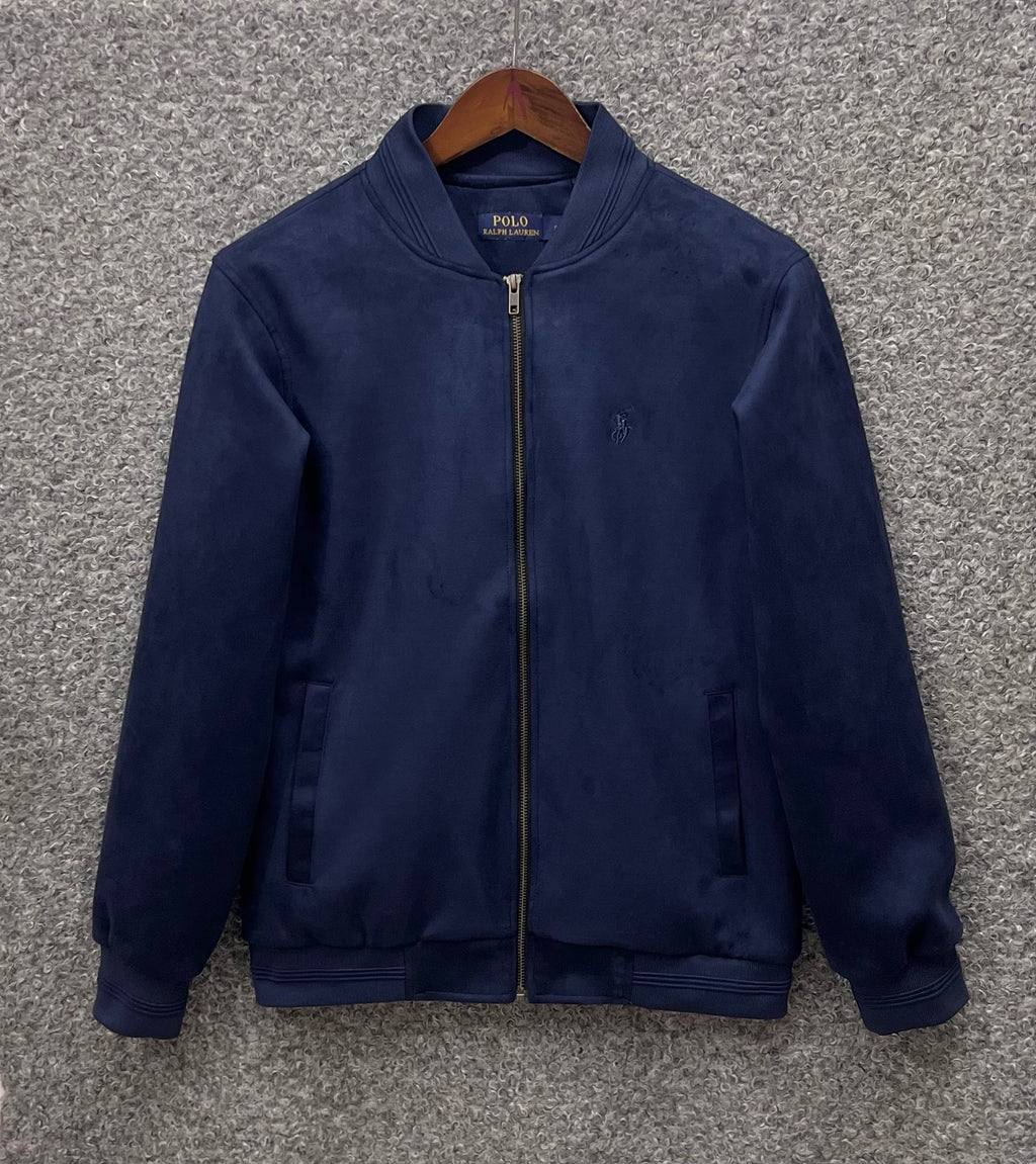 Premium Soft-Touch Suede Finish Jacket Navy Blue
