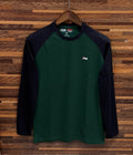 Premium Raglan Full-Sleeve T-Shirt FlLA Green & Black
