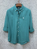 Luxury Linen Blend Solid Shirt with Cane Collar RLS 317