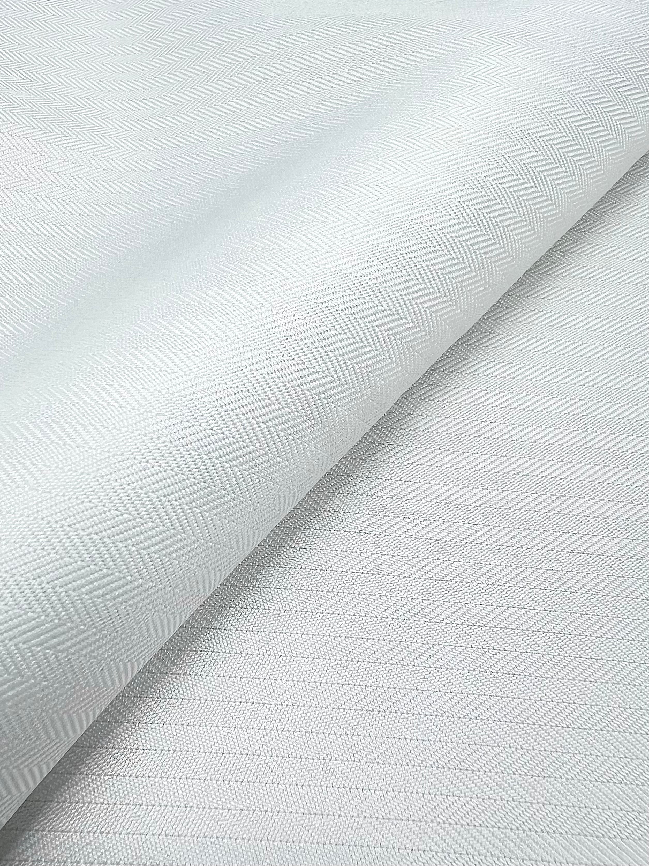 Premium  Herringbone Fabric (Pure White)