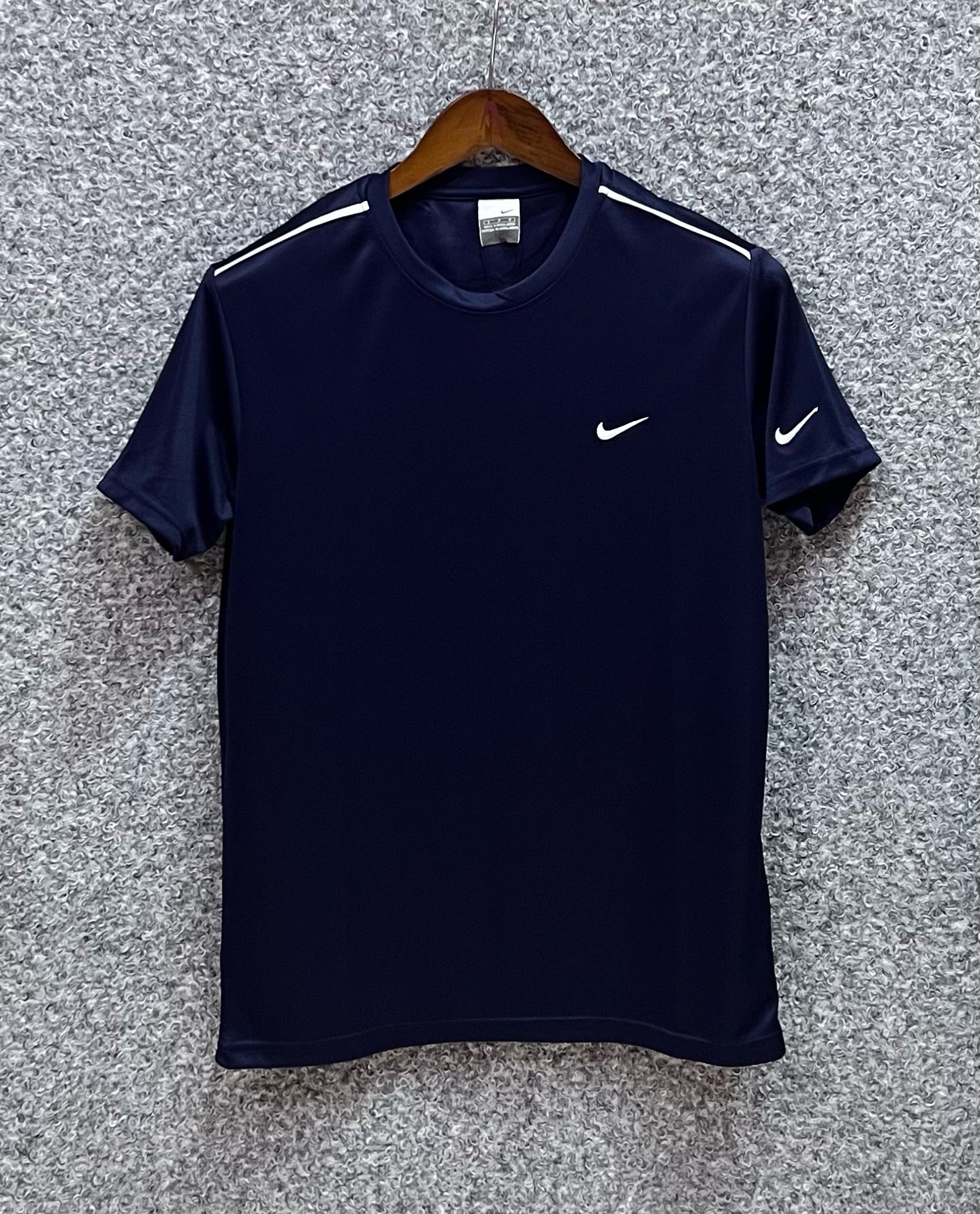 Premium shoulder piping jersey tshirt NKJ Navy | Shirtology Bangladesh