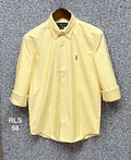 Premium Solid Oxford Cotton Shirt RLS Yellow 58 | Solid Shirt | Shirtology Bangladesh