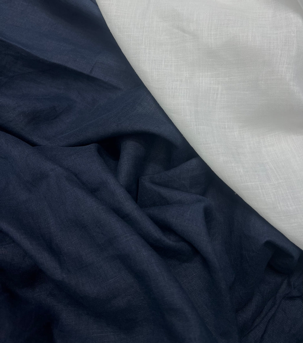 Navy Blue 100% linen