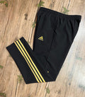 Performance Three-Stripe Half Style Track Pants Black Golden