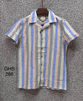Premium Classic Cuban Collar Stripe Shirt GCST 288