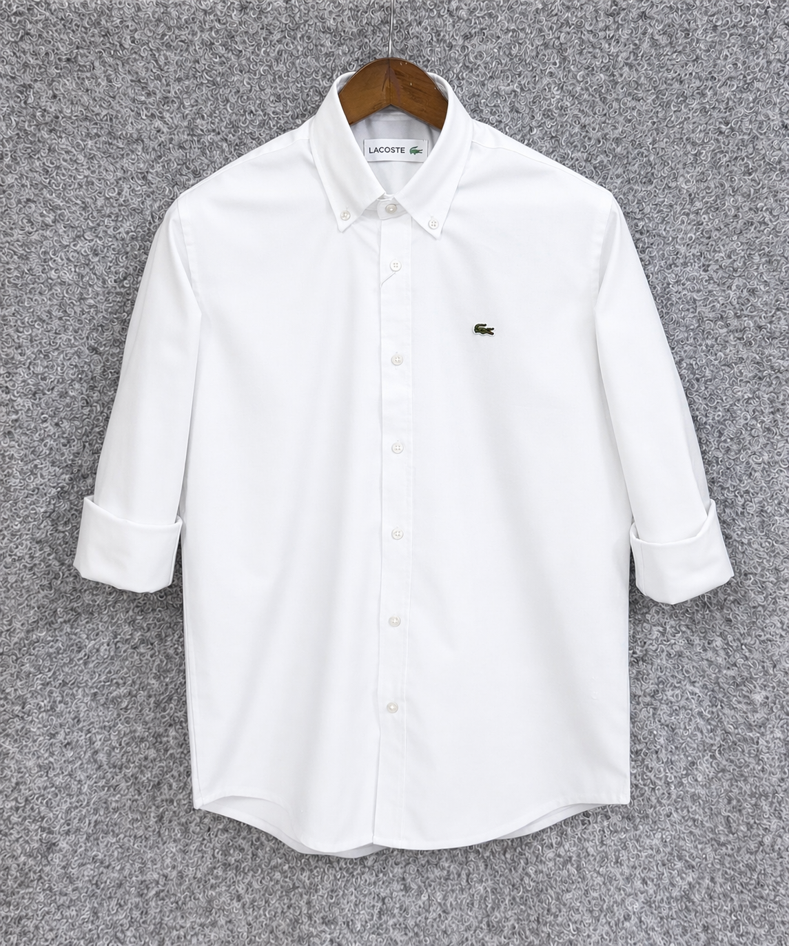 Premium Solid Oxford Cotton Shirt LKS 121 White