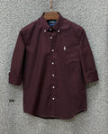 Premium Solid Logo Oxford Cotton Shirt RLS 229