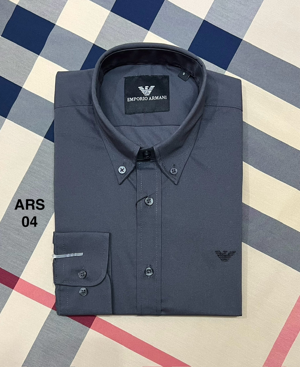 Iconic Solid Shirt ARMS down button 04 Charcoal | Shirtology Bangladesh