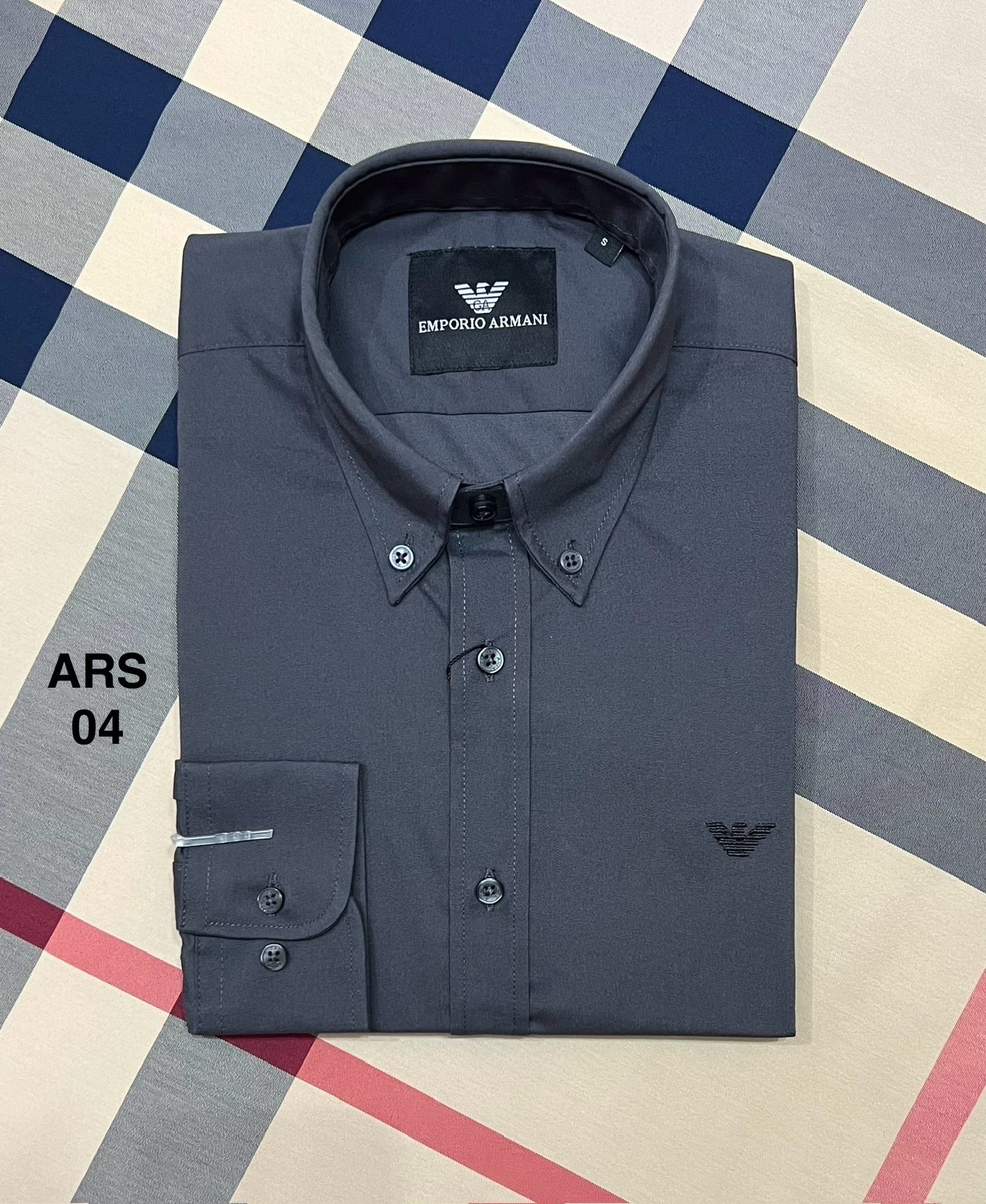 Iconic Solid Shirt ARMS down button 04 Charcoal | Shirtology Bangladesh