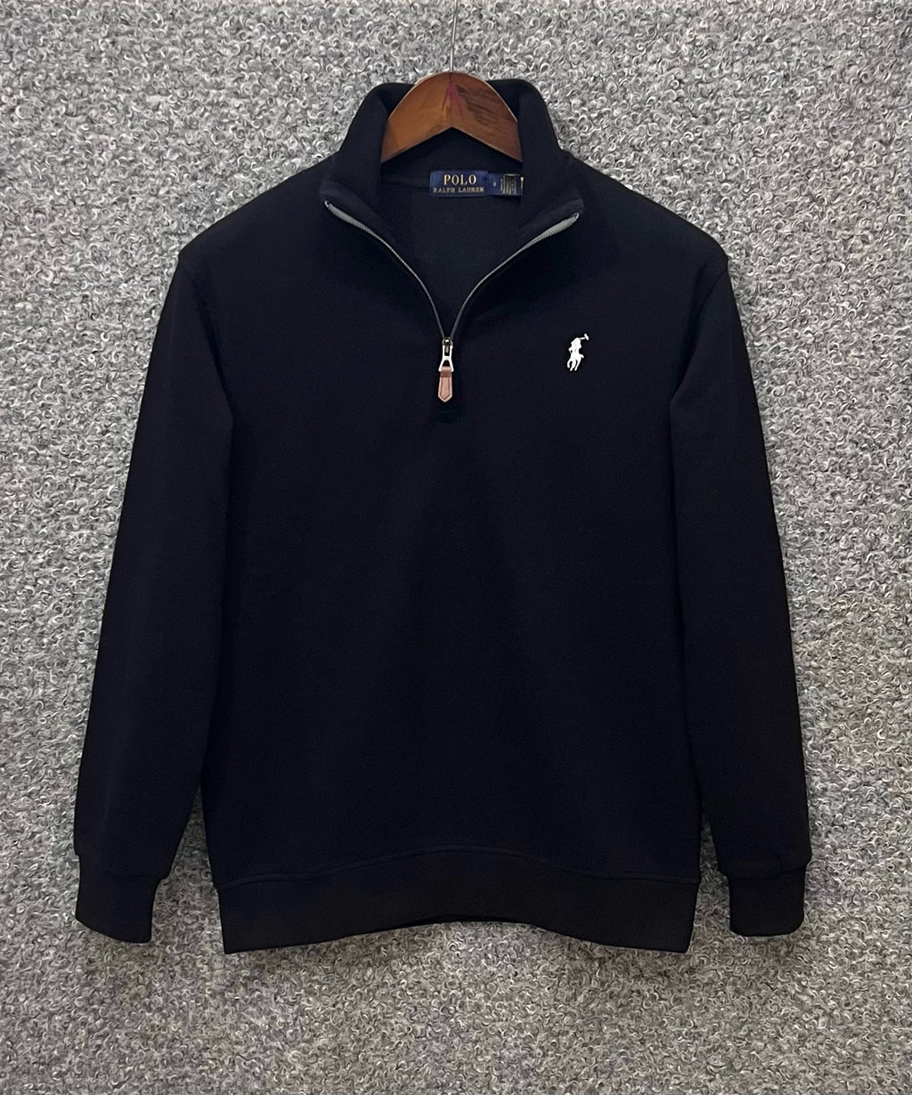 Premium Half Zip Pullover Jacket Black