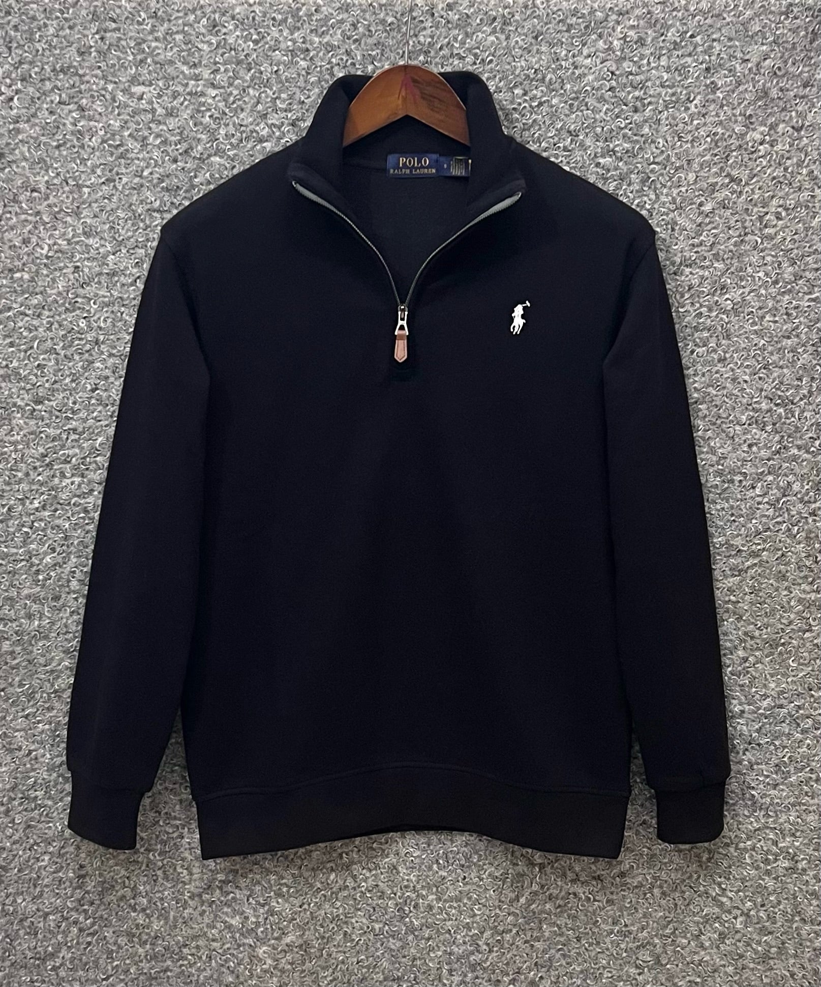 Premium Half Zip Pullover Jacket Black