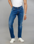 Rookies Mid-Rise Slim Straight Fit Classic Jeans - Medium Blue RJ6233