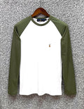 Premium Raglan Full-Sleeve T-Shirt RLRGT White & Olive