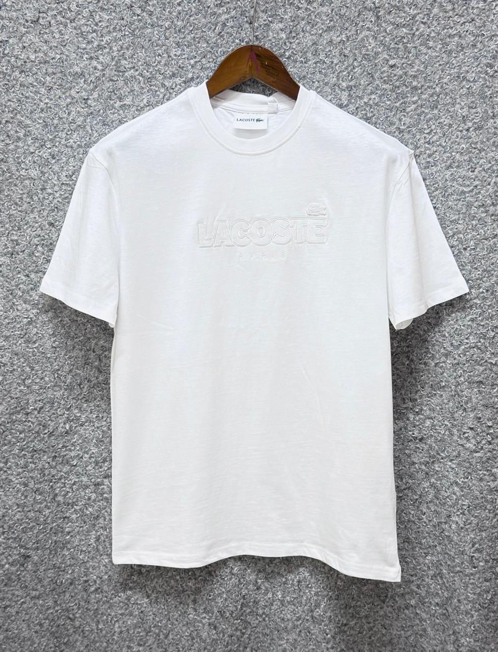 Premium Big Embroidery Tshirt LKSBET White