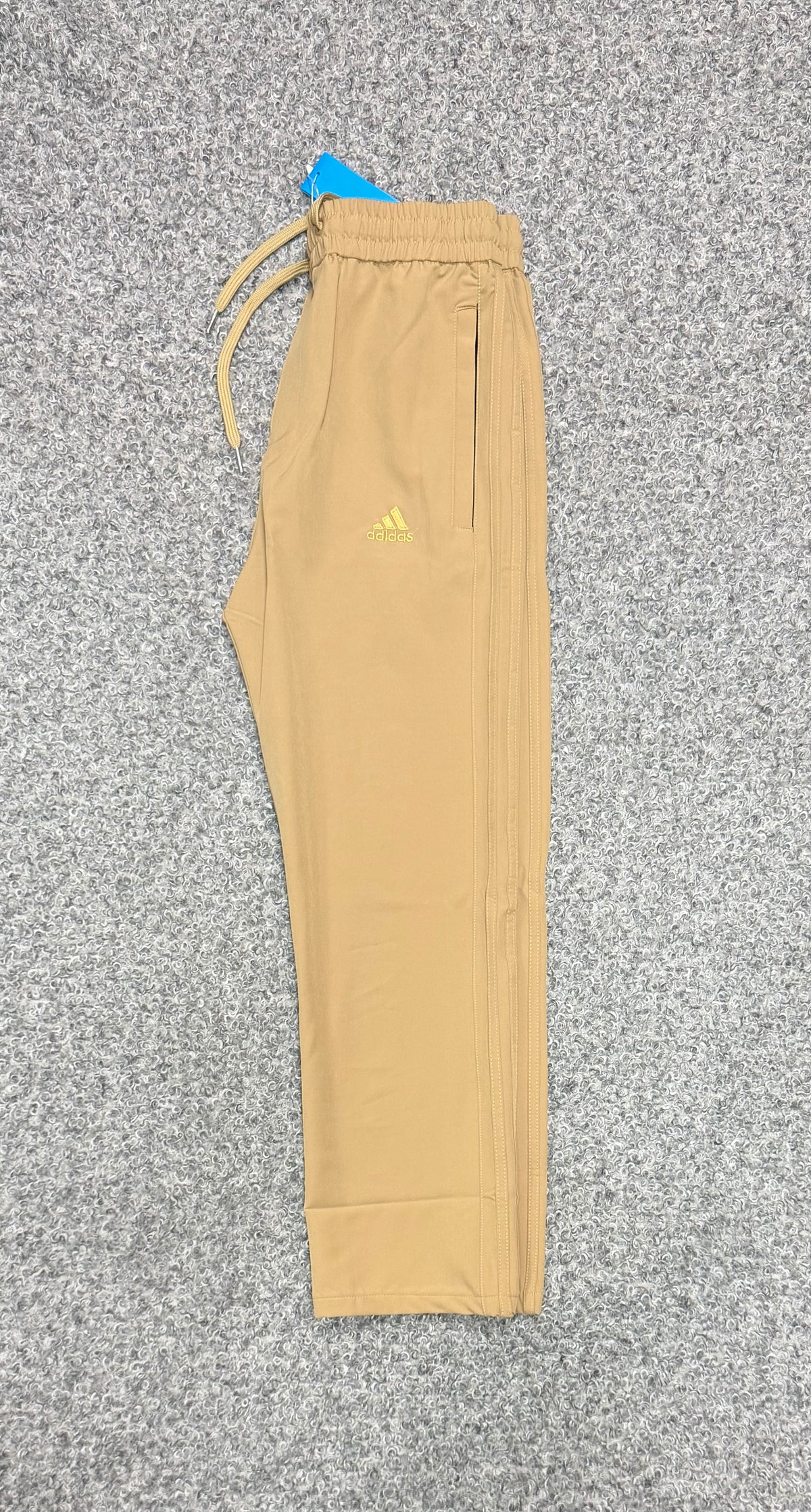 Premium Matching Three Stripe Full Athletic Track Pant Golden ADTKPT