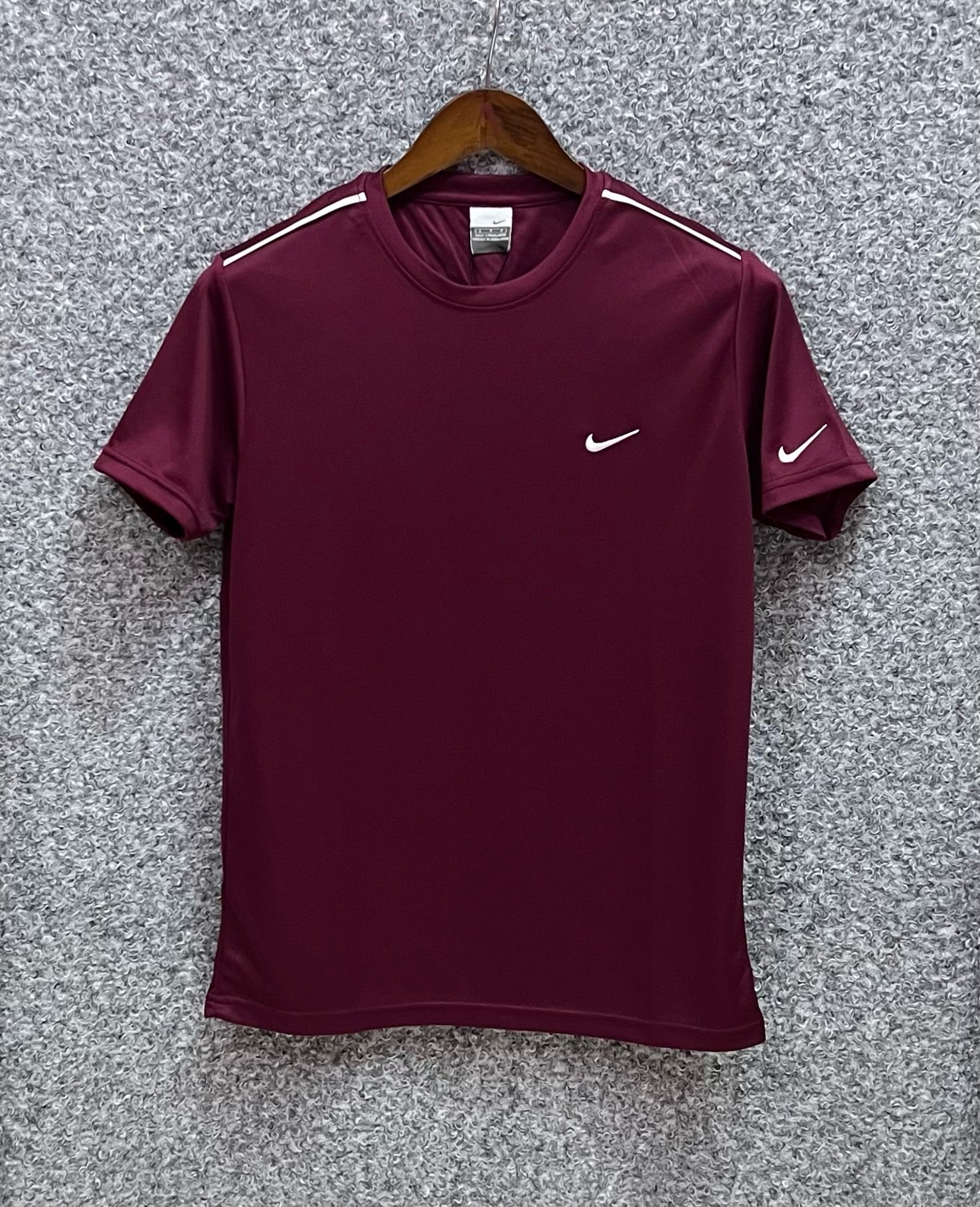 Premium shoulder piping jersey tshirt NKJ Maroon | Shirtology Bangladesh