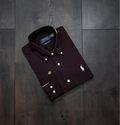 Premium Solid Logo Oxford Cotton Shirt | Solid Shirt | Shirtology Bangladesh