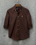 Premium Solid Logo Oxford Cotton Shirt RLS 219