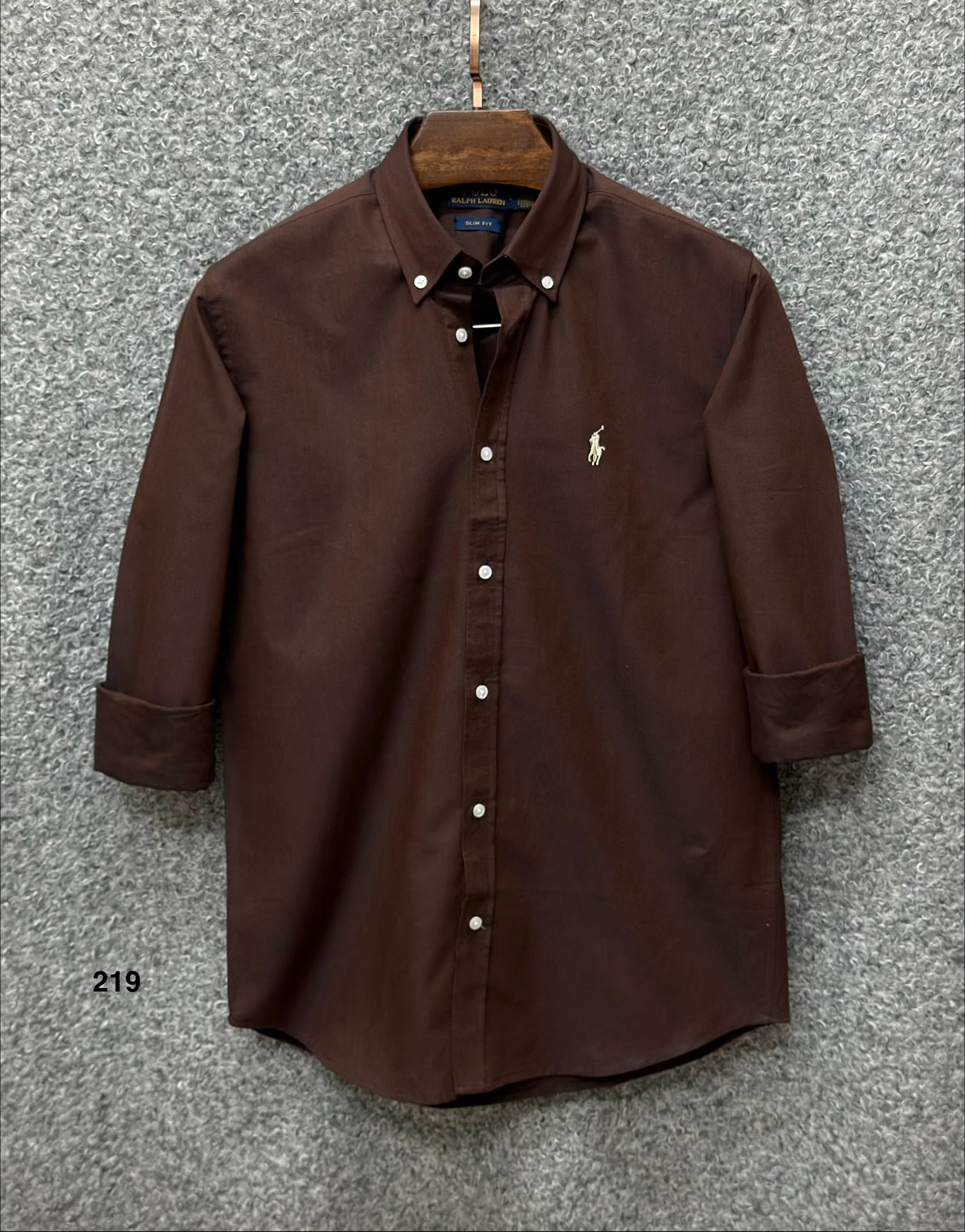 Premium Solid Logo Oxford Cotton Shirt RLS 219