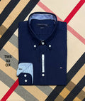 TMS Signature Solid Cotton Shirt oxford Navy | Solid Shirt | Shirtology Bangladesh
