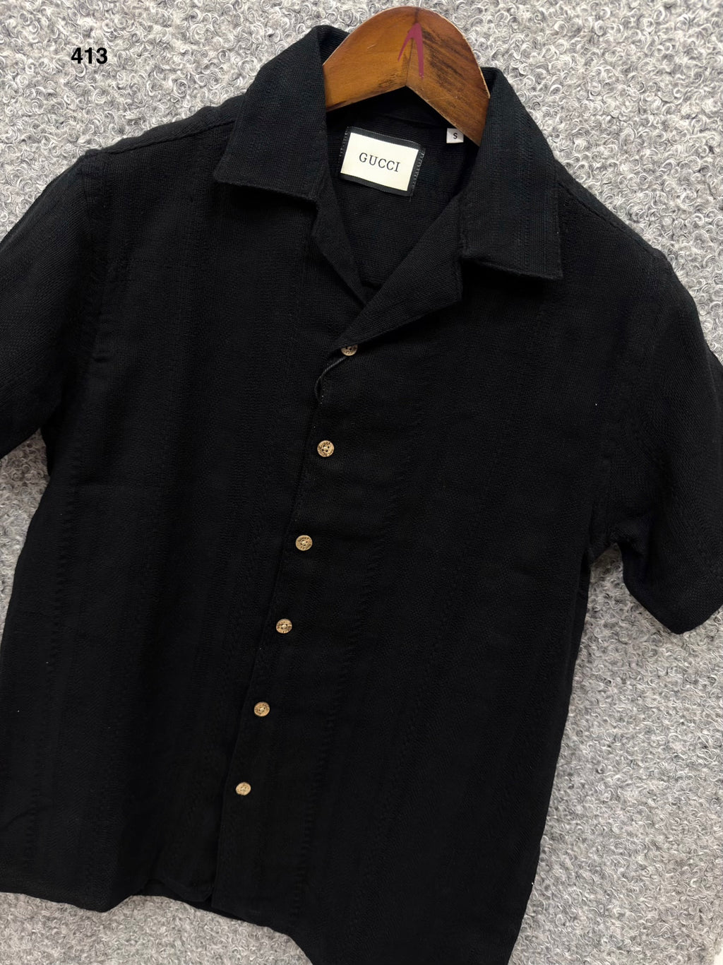 Premium Classic Cuban Collar Stripe Shirt GCST 413