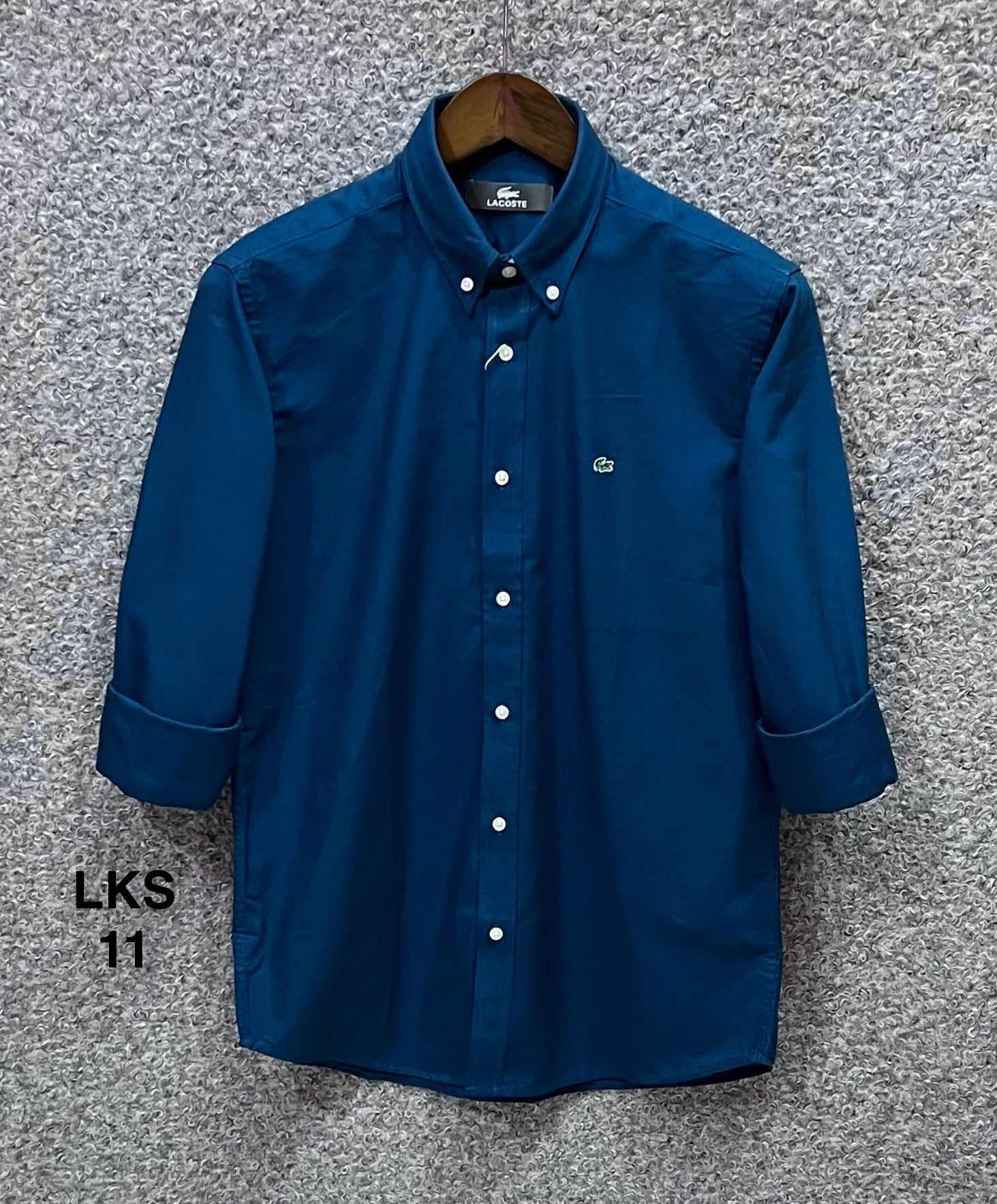 Premium Solid Oxford Cotton Shirt petrol | Solid Shirt | Shirtology Bangladesh