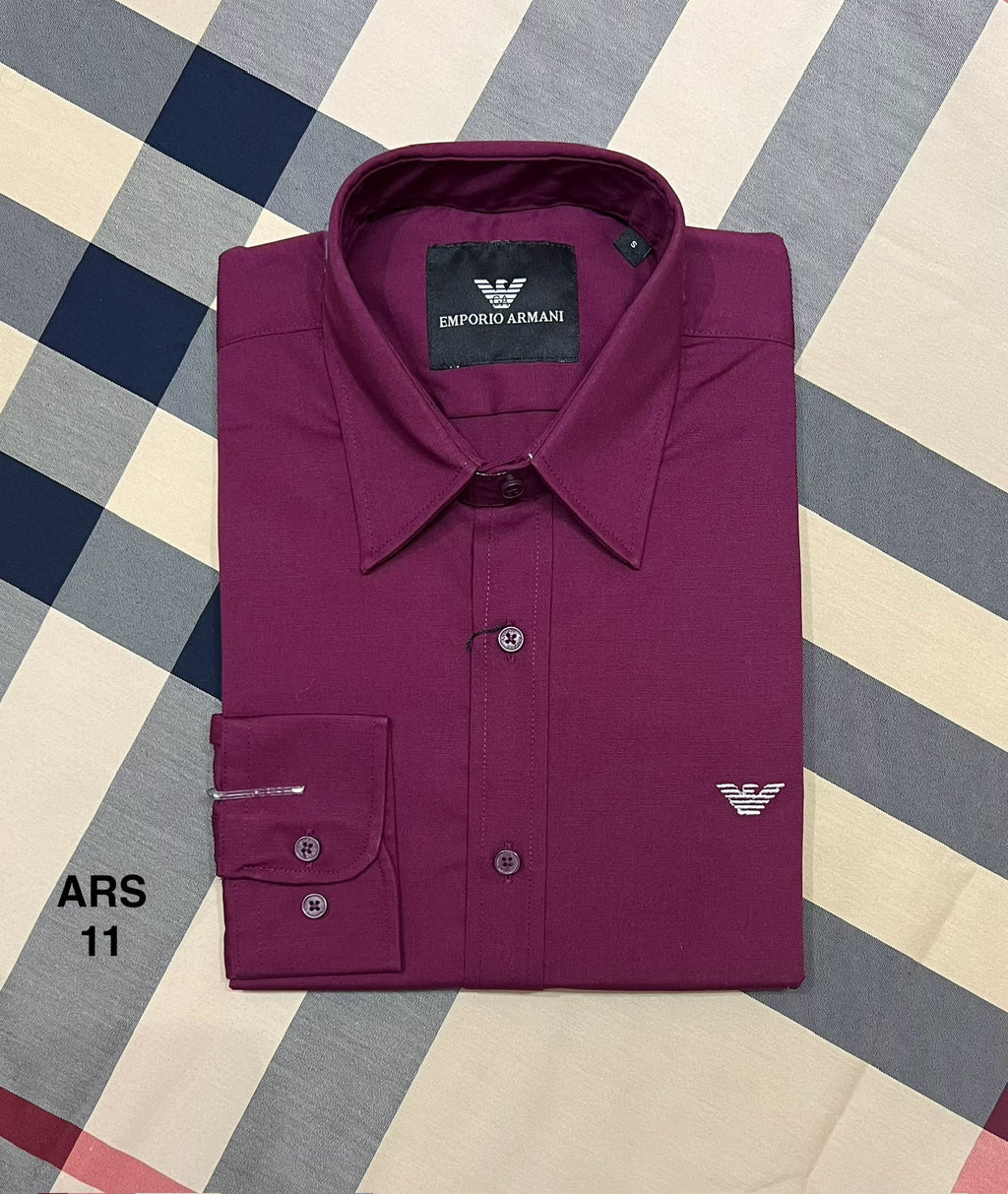 Iconic Solid Shirt matching button maroon | Shirtology Bangladesh