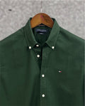 TMS Signature Solid Cotton Shirt 102 green | Solid Shirt | Shirtology Bangladesh