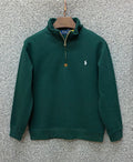 Premium Half Zip Pullover Jacket Green PLJK 02