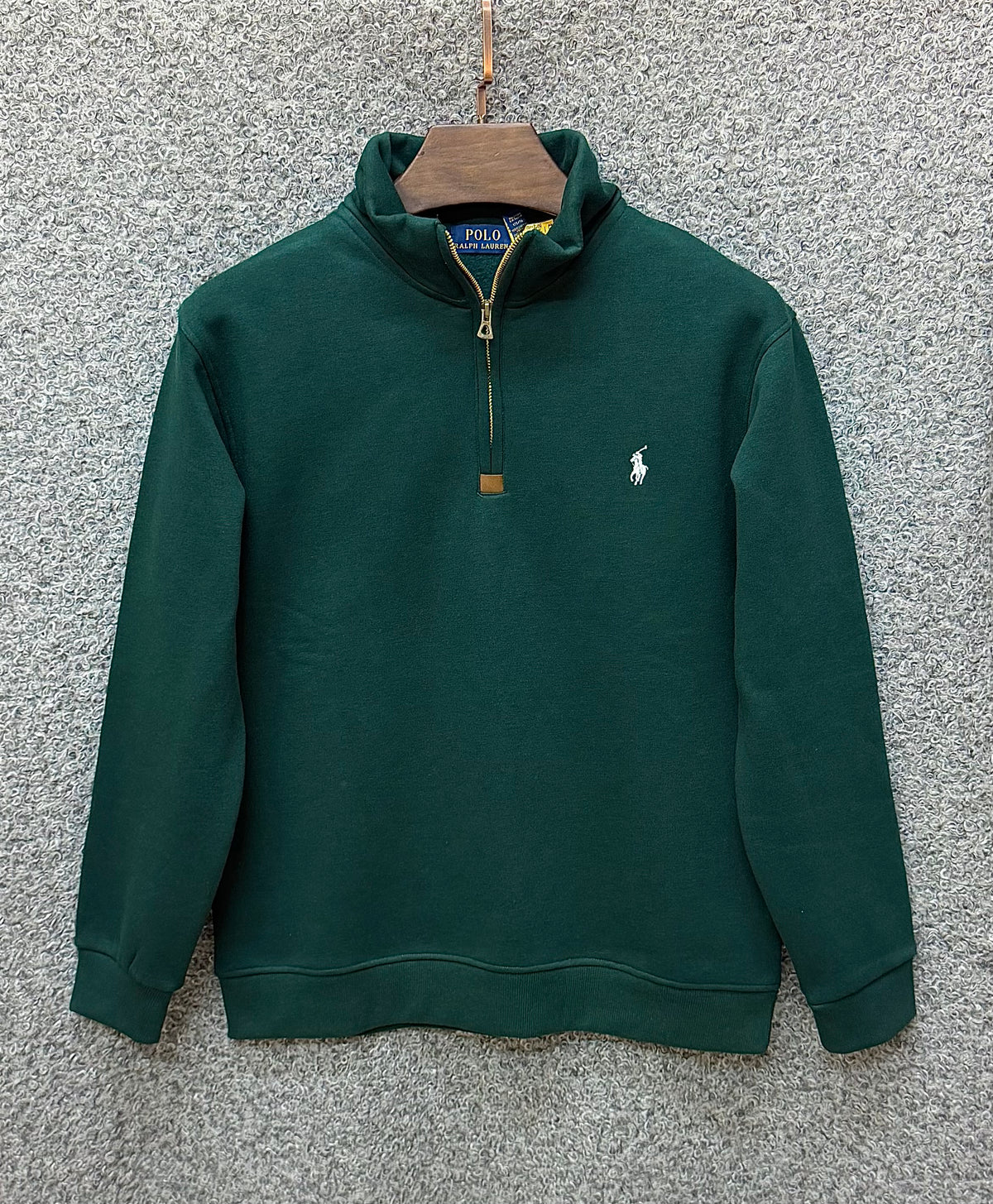 Premium Half Zip Pullover Jacket Green PLJK 02