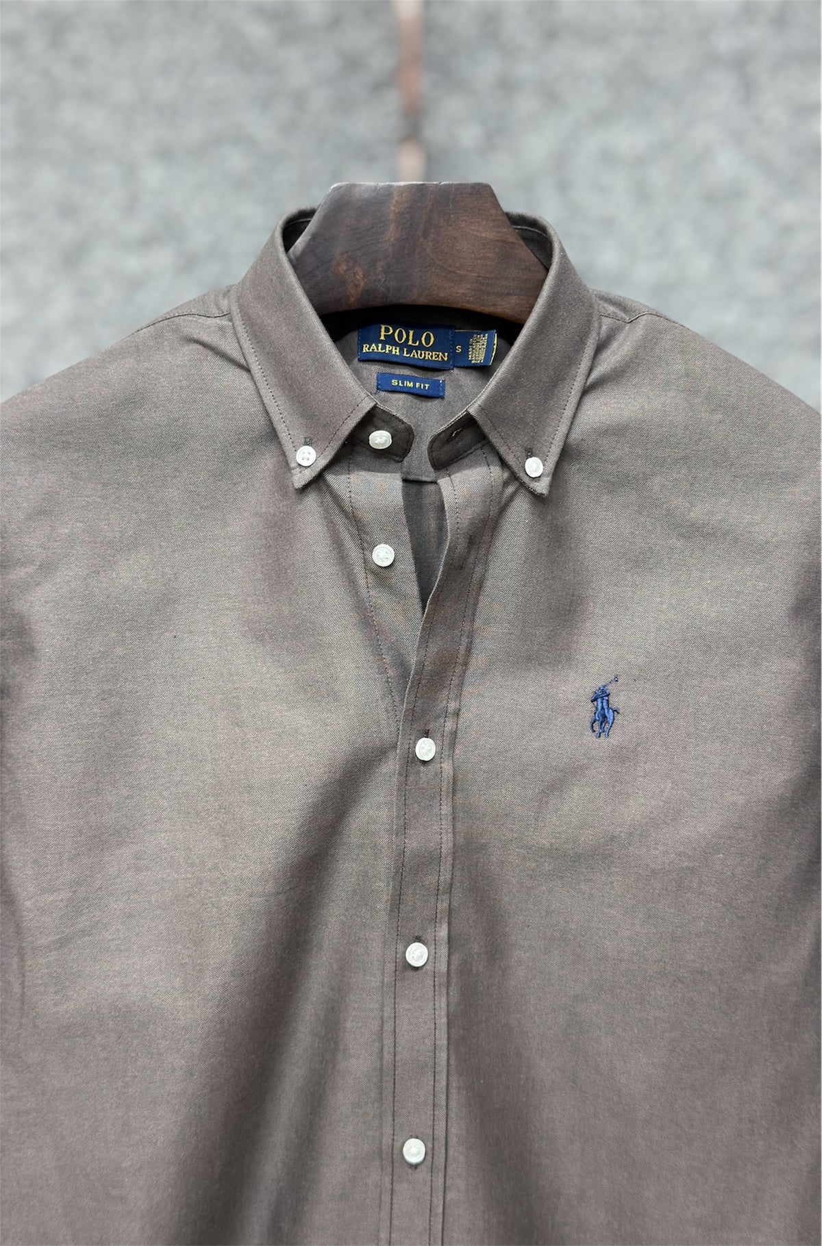 Premium Solid Logo Oxford Cotton Shirt RLS 209
