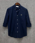 Premium Solid Oxford Cotton Shirt Navy | Solid Shirt | Shirtology Bangladesh