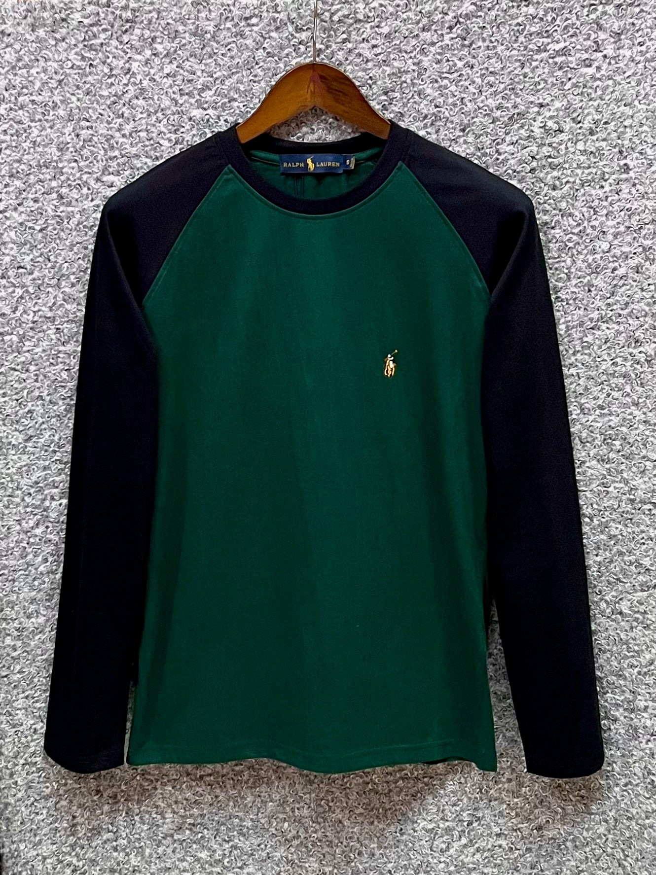 Premium Raglan Full-Sleeve T-Shirt RLRGT Green &Black