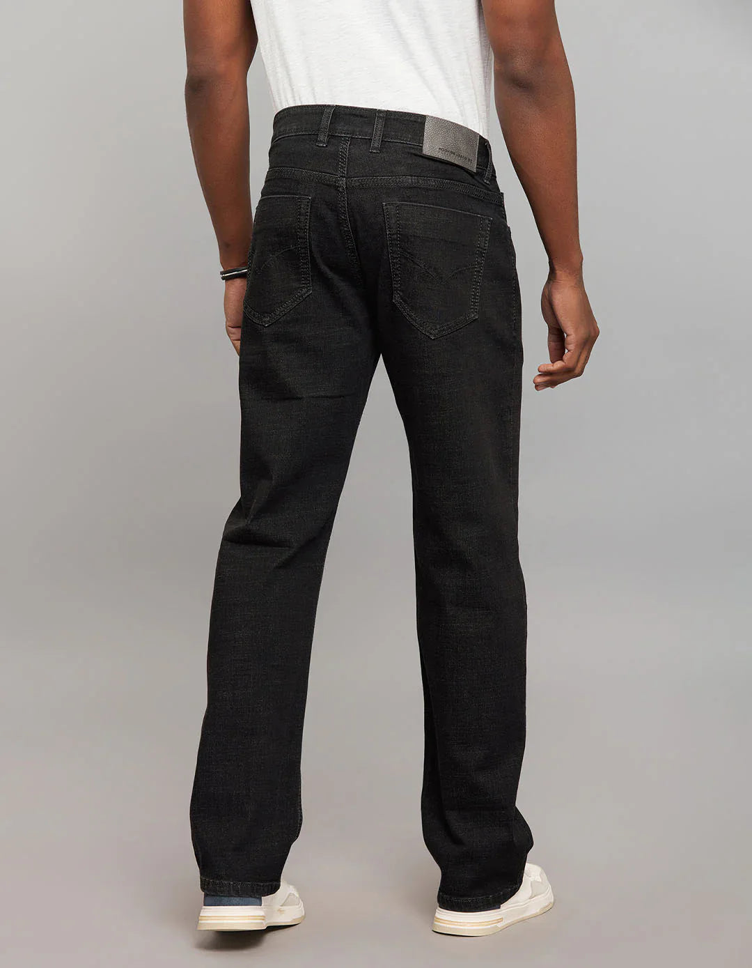 Rookies Mid-Rise Straight Comfort Stretch Jeans - Dark Grey RJ6385