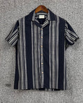 Premium Classic Cuban Collar Stripe Shirt GCST 350