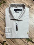 Premium Solid Oxford Cotton Shirt RLS Formal Collar Ash 41 | Solid Shirt | Shirtology Bangladesh