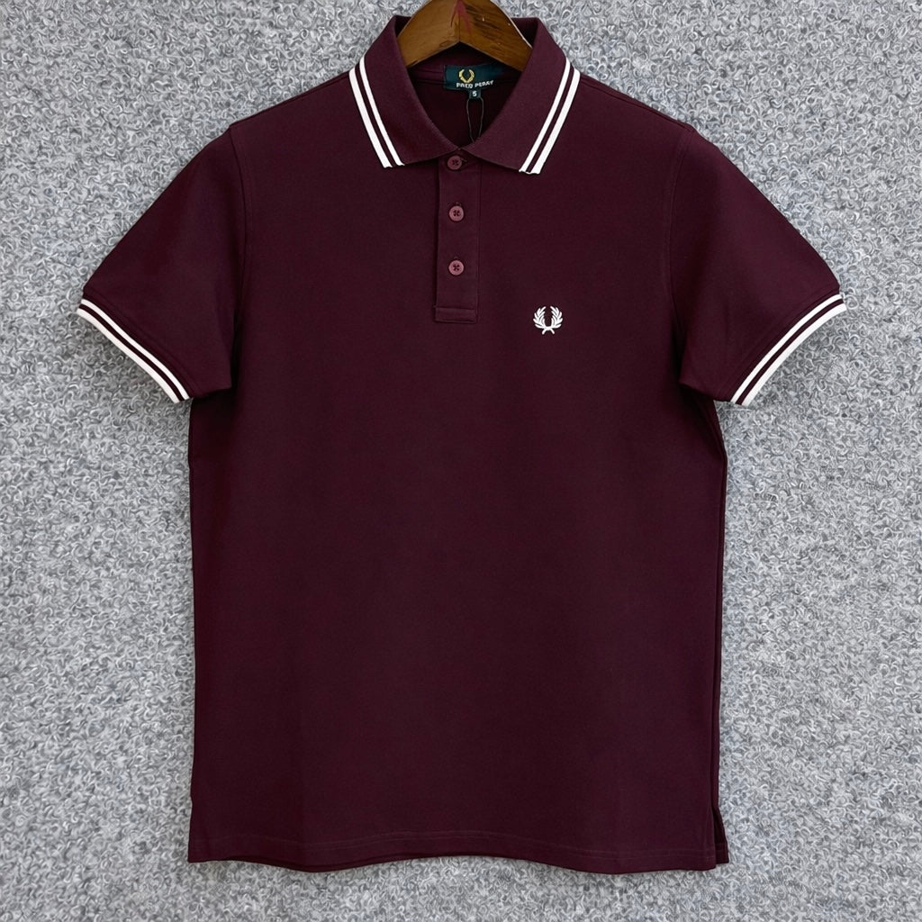 Premium Ultra Heavyweight Luxury Finish Polo Tshirt FPPL Maroon (New)