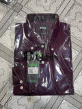 Premium Solid Oxford Cotton Shirt HBS Purpole 151