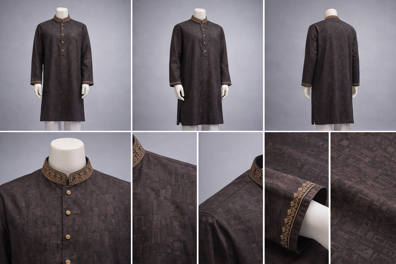 Luxury embroidery Panjabi with premium finish 517