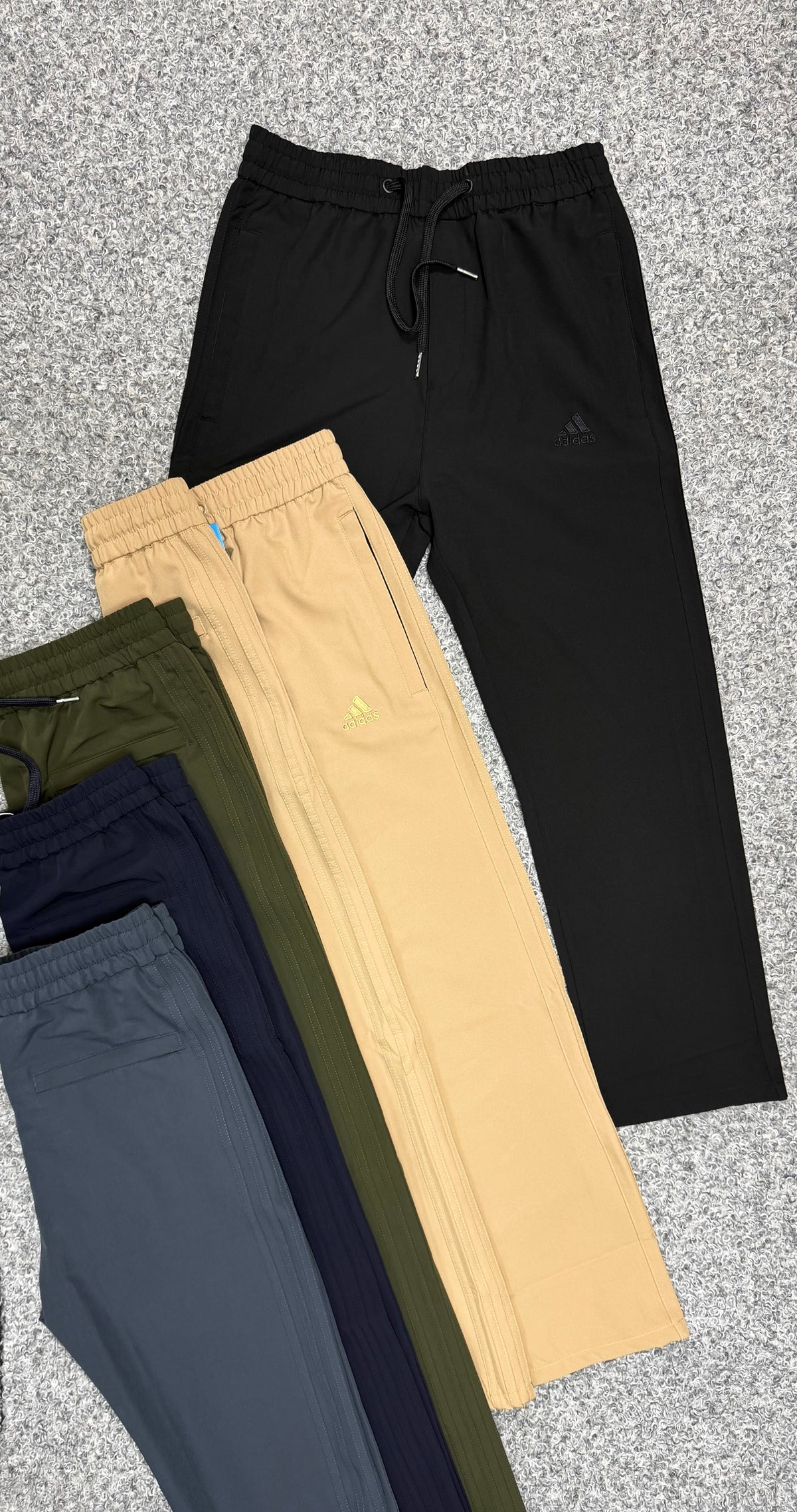 Premium Matching Three Stripe Full Athletic Track Pant Black ADTKPT