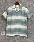 Premium Classic Cuban Collar Stripe Shirt GCST 341