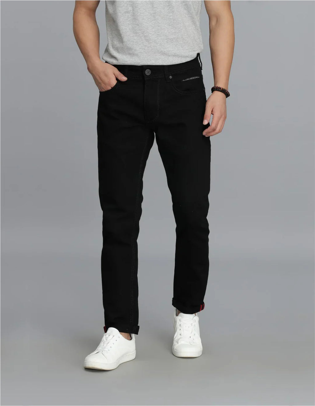BLACK 5 POCKET LOW-RISE ANKLE LENGTH JEANS RJ6068