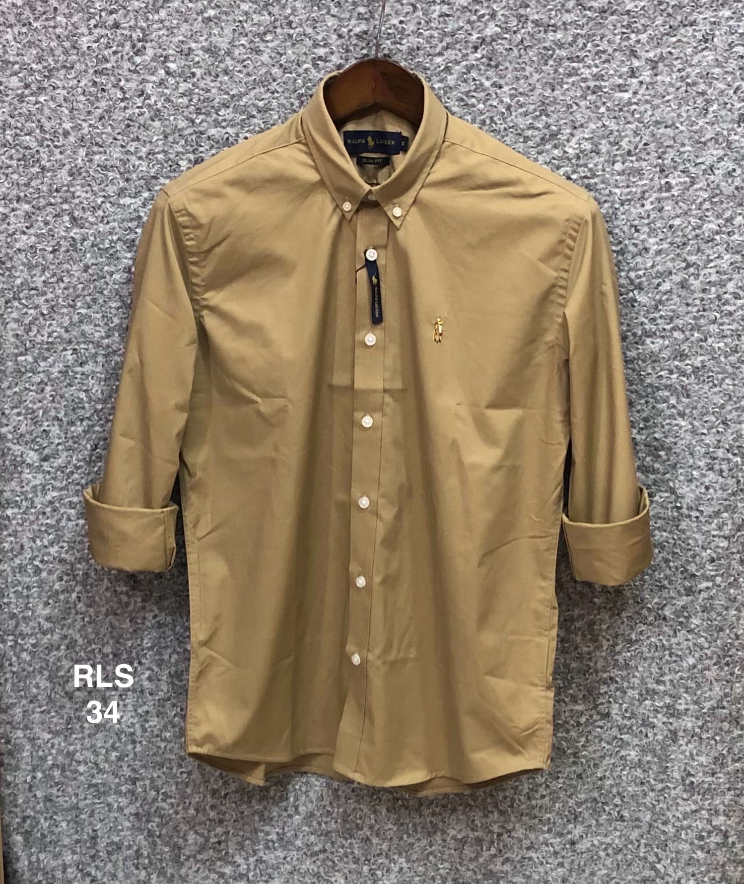Premium Solid Stretch Cotton Shirt Biscuit | Solid Shirt | Shirtology Bangladesh