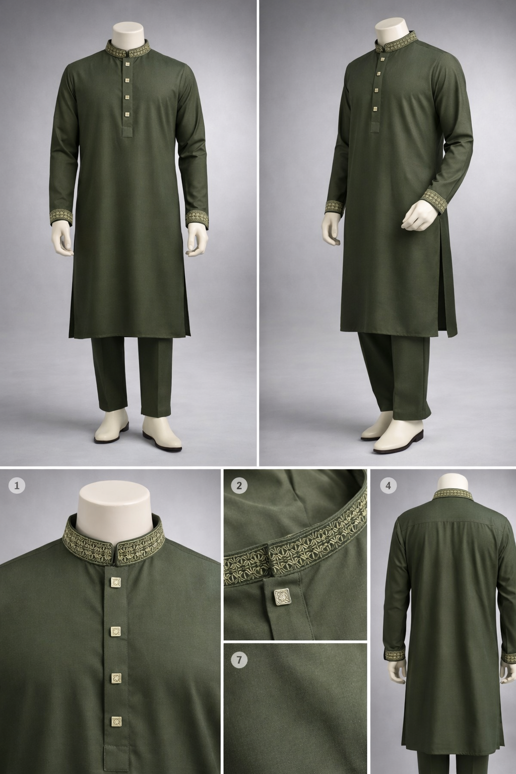 Premium Luxury Embroidered Panjabi with Embroidered Cuffs 470